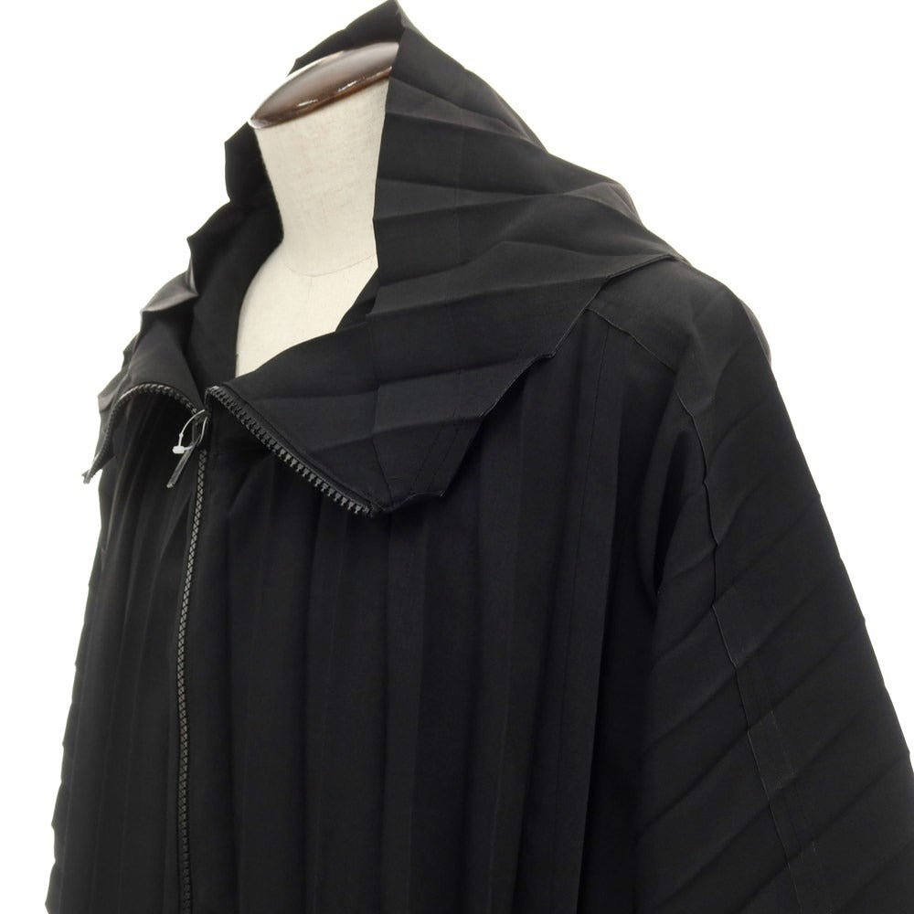 [Used] HOMME PLISSE ISSEY MIYAKE Spring/Summer 2024 Pleated Poncho Coat Black [No size indicated (L)] [BLK] [S/S] [Condition Rank A] [Men&