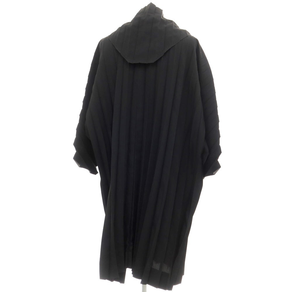 [Used] HOMME PLISSE ISSEY MIYAKE Spring/Summer 2024 Pleated Poncho Coat Black [No size indicated (L)] [BLK] [S/S] [Condition Rank A] [Men&