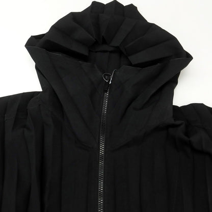 [Used] HOMME PLISSE ISSEY MIYAKE Spring/Summer 2024 Pleated Poncho Coat Black [No size indicated (L)] [BLK] [S/S] [Condition Rank A] [Men&