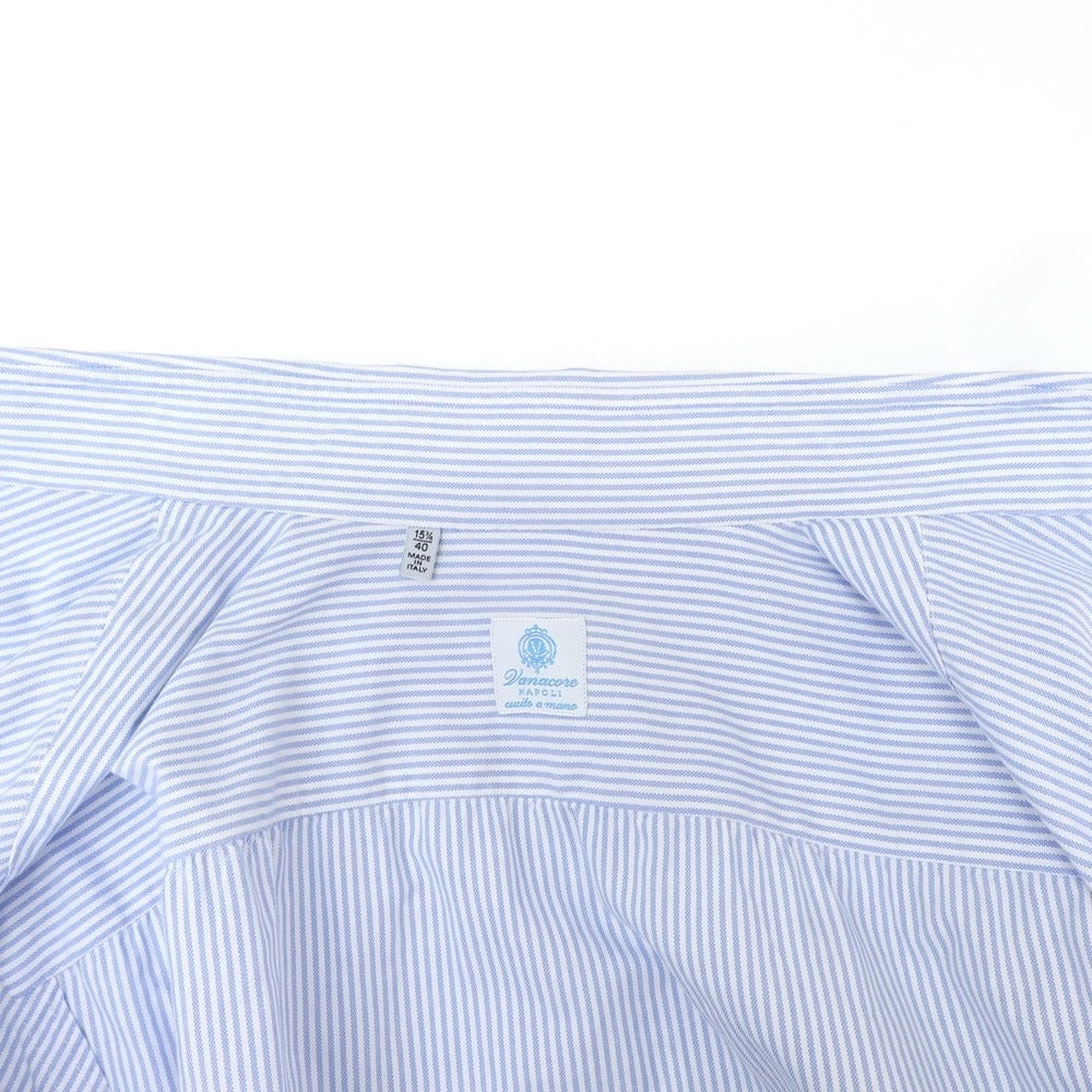 [Used] Vanacore Oxford Cotton Striped BD Shirt Light Blue x White [40] [Condition Rank B] ​​[Men&