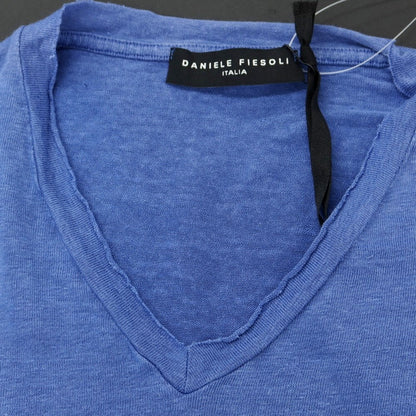 [Used] Daniele Fiesoli DANIELE FIESOLI Linen V-neck short sleeve pullover knit blue [Size S] [BLU] [S/S] [Condition Rank C] [Men&