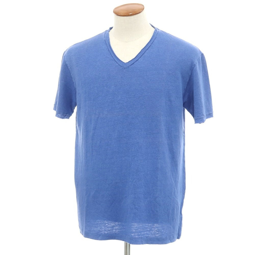 [Used] Daniele Fiesoli DANIELE FIESOLI Linen V-neck short sleeve pullover knit blue [Size M] [BLU] [S/S] [Condition rank B] ​​[Men&