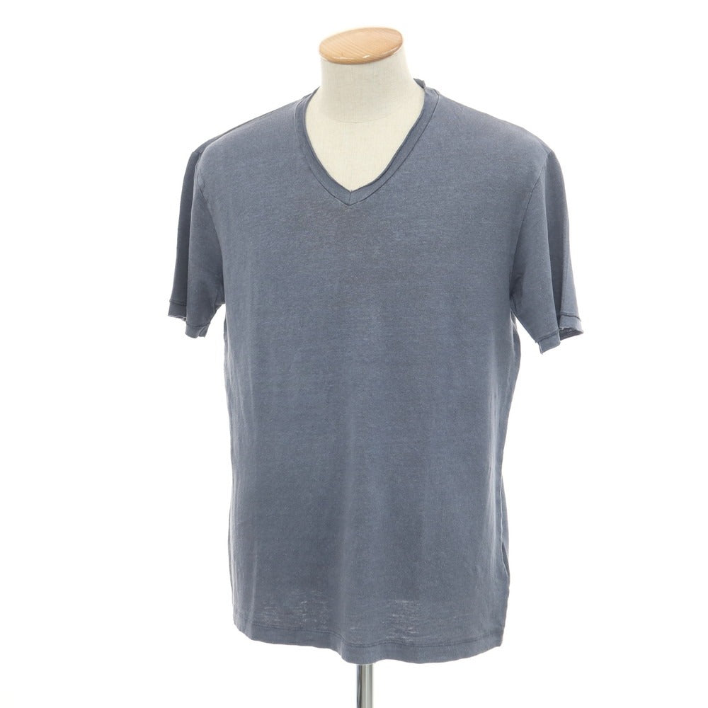 [Used] [Unused] Daniele Fiesoli DANIELE FIESOLI Linen V-neck short sleeve pullover knit Gray [Size S] [GRY] [S/S] [Condition Rank S] [Men&