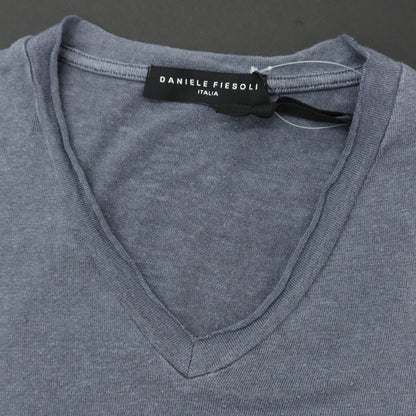 [Used] [Unused] Daniele Fiesoli DANIELE FIESOLI Linen V-neck short sleeve pullover knit Gray [Size S] [GRY] [S/S] [Condition Rank S] [Men&