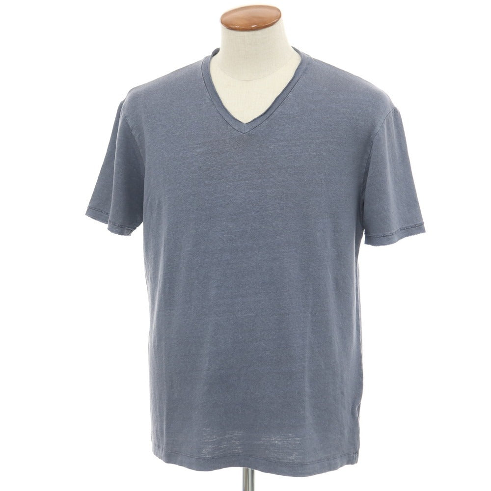 [Used] [Unused] Daniele Fiesoli DANIELE FIESOLI Linen V-neck short sleeve pullover knit gray [Size M] [GRY] [S/S] [Condition rank S] [Men&