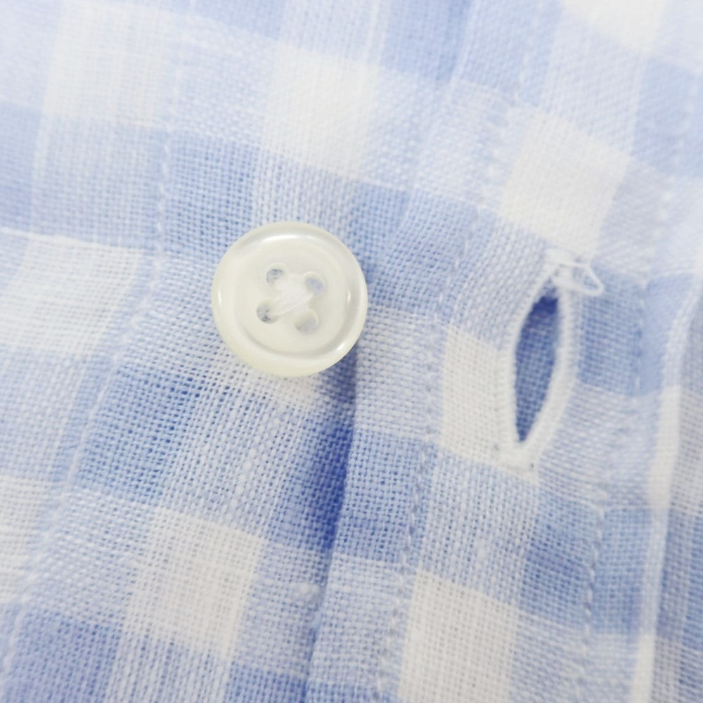 [Used] Altemflower Linen Check Casual Shirt Light Blue x White [37] [Condition Rank B] ​​[Men&