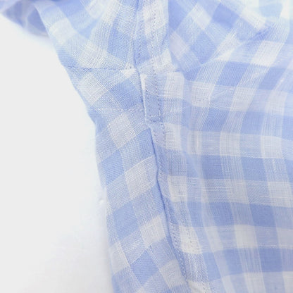 [Used] Altemflower Linen Check Casual Shirt Light Blue x White [37] [Condition Rank B] ​​[Men&