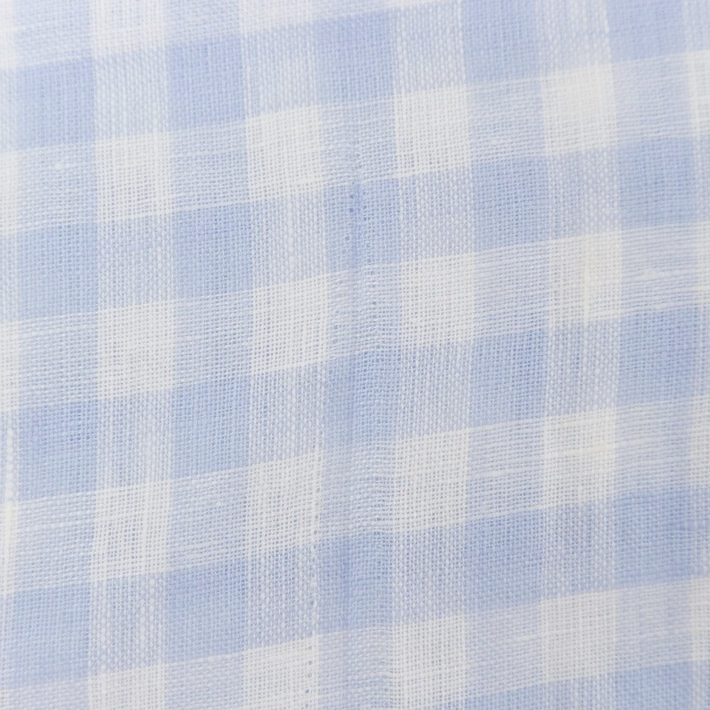 [Used] Altemflower Linen Check Casual Shirt Light Blue x White [37] [Condition Rank B] ​​[Men&