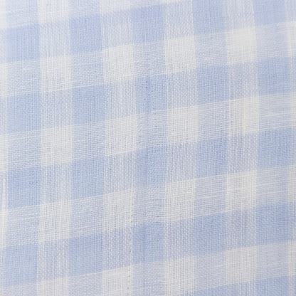 [Used] Altemflower Linen Check Casual Shirt Light Blue x White [37] [Condition Rank B] ​​[Men&