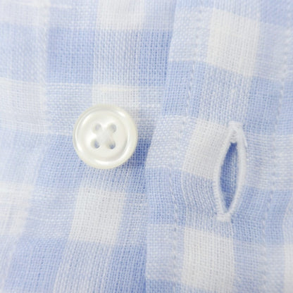 [Used] Altemflower Linen Check Casual Shirt Light Blue x White [38] [Condition Rank A] [Men&