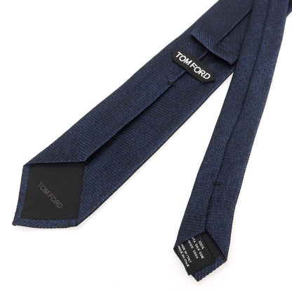 【中古】トムフォード TOM FORD シルク 無地ネクタイ ネイビー【 状態ランクA 】【 メンズ 】