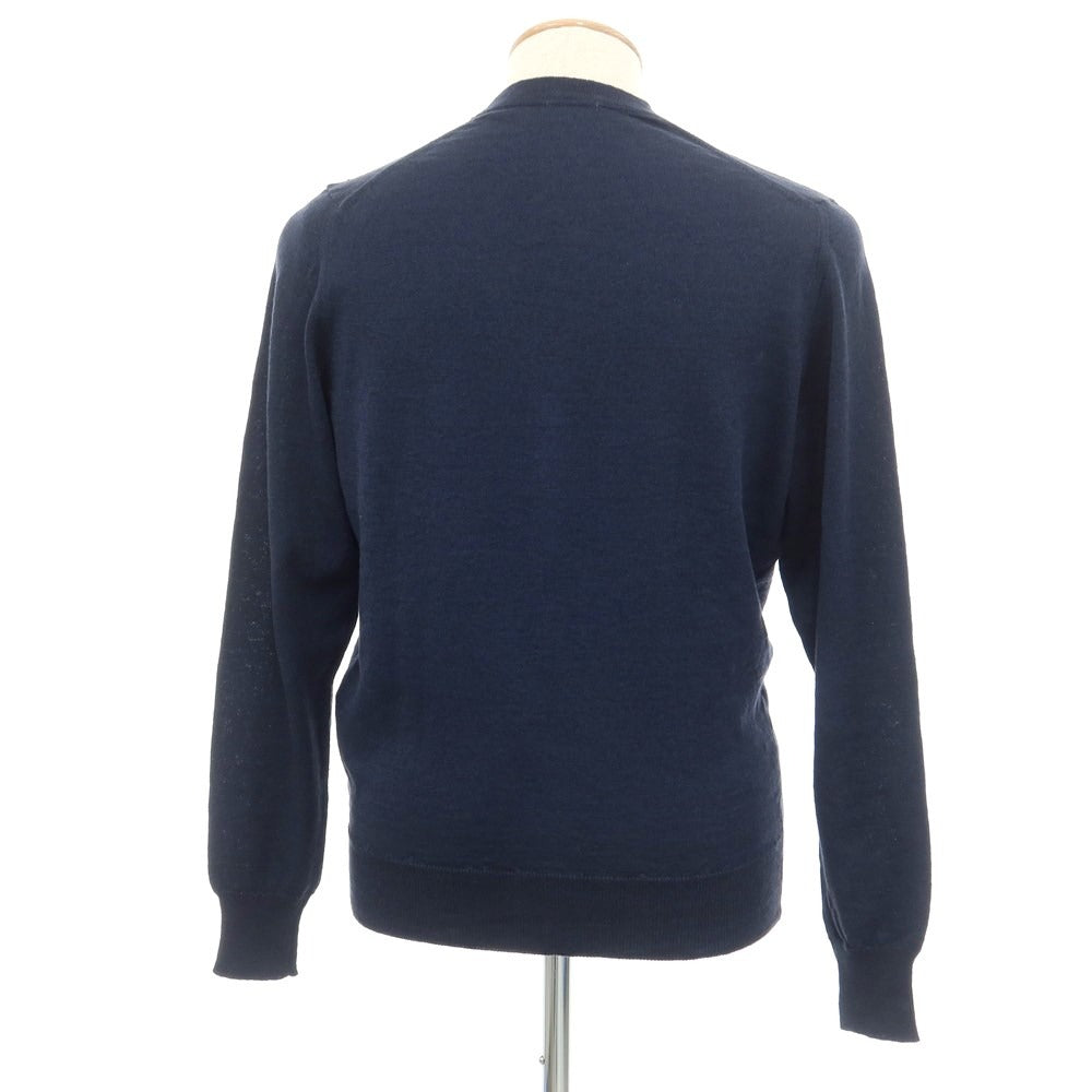 [Used] Drumohr Linen Polyester Cardigan Navy [Size 46] [NVY] [S/S] [Condition Rank B] ​​[Men&