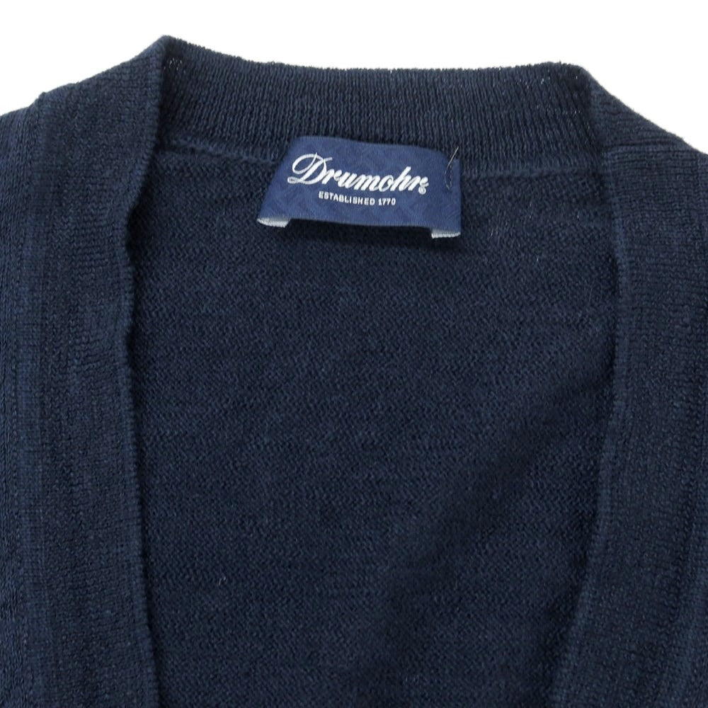 [Used] Drumohr Linen Polyester Cardigan Navy [Size 46] [NVY] [S/S] [Condition Rank B] ​​[Men&