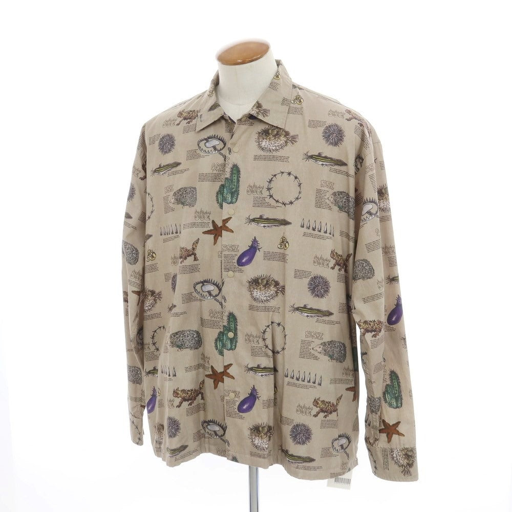 [Used] SSZ Cotton Oversized Print Shirt Beige [M] [Condition Rank B] ​​[Men&