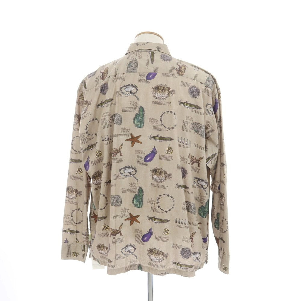 [Used] SSZ Cotton Oversized Print Shirt Beige [M] [Condition Rank B] ​​[Men&