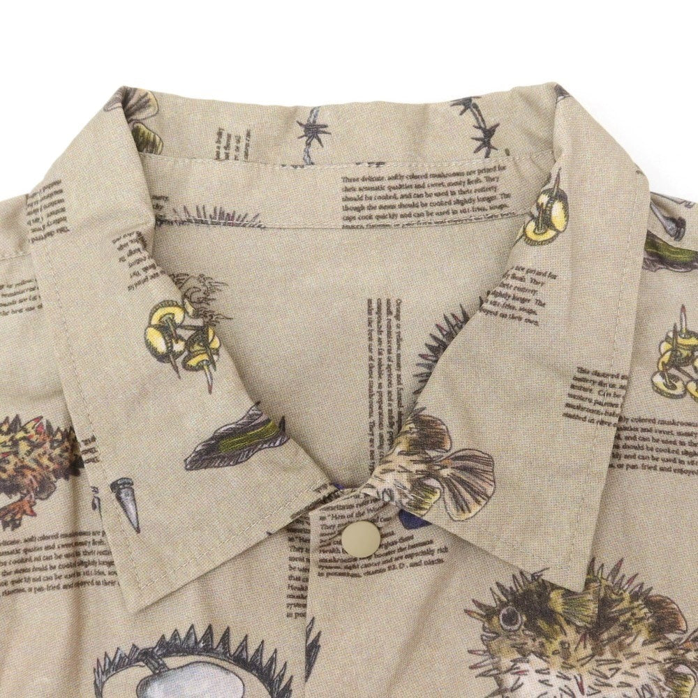 [Used] SSZ Cotton Oversized Print Shirt Beige [M] [Condition Rank B] ​​[Men&