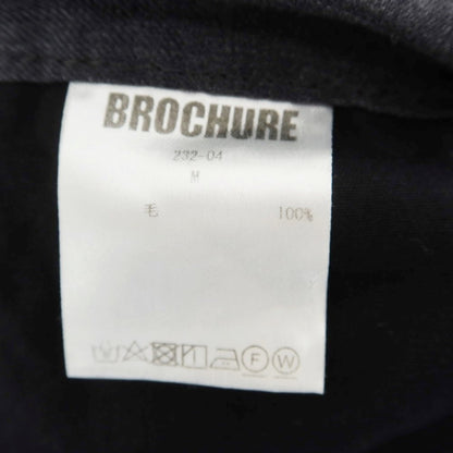 【中古】ブローシュア BROCHURE 1P WOOL SLACKS ウール ワイド カジュアルスラックスパンツ ダークグレー【 M 】【 状態ランクB 】【 メンズ 】