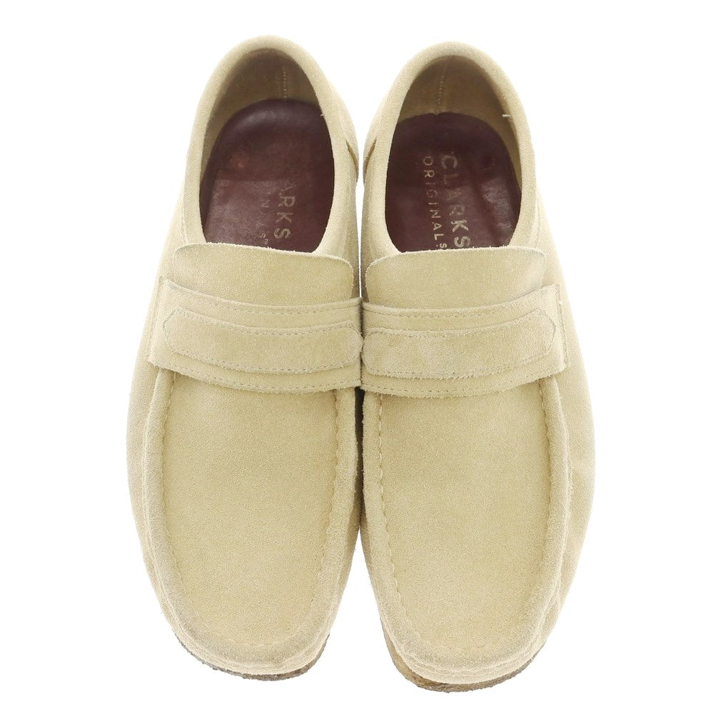 【中古】クラークス Clarks スエード ワラビーローファー ベージュ【 UK7 】【 状態ランクB 】【 メンズ 】