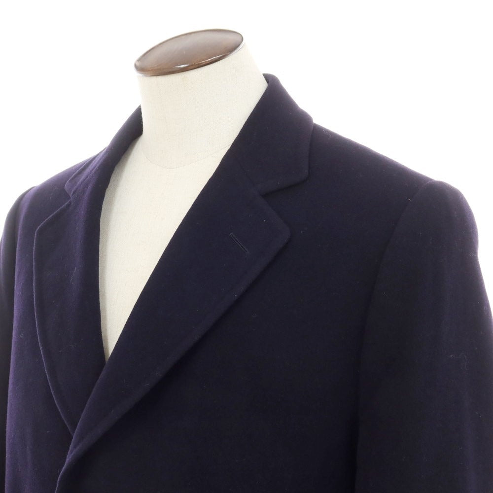 【中古】エルメネジルド ゼニア ソフト Ermenegildo Zegna soft ウール チェスターフィールドコート ダークネイビー【 50 】【 状態ランクB 】【 メンズ 】