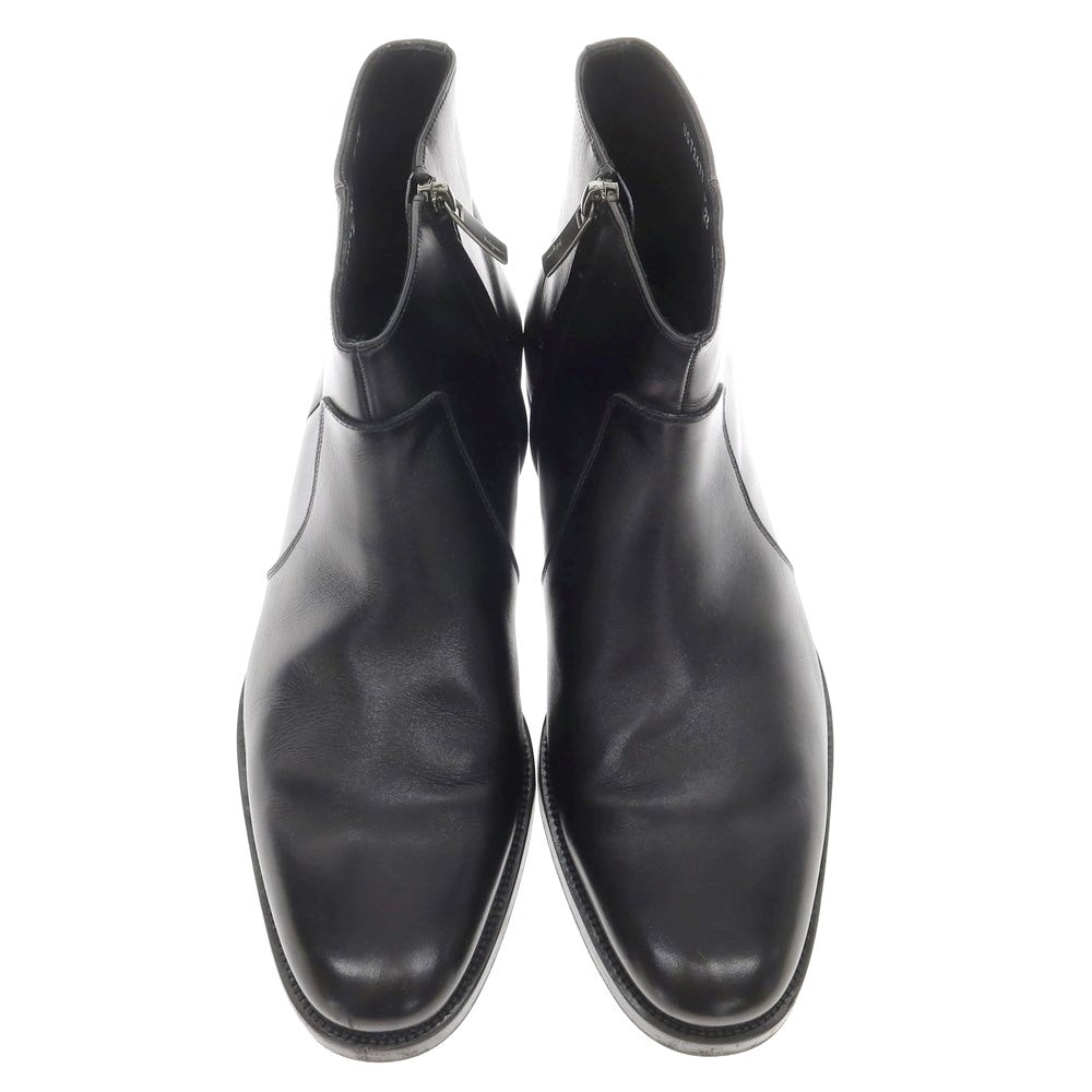 [Used] Salvatore Ferragamo Calfskin Side Zip Boots Black [8 1/2] [Condition Rank B] ​​[Men&