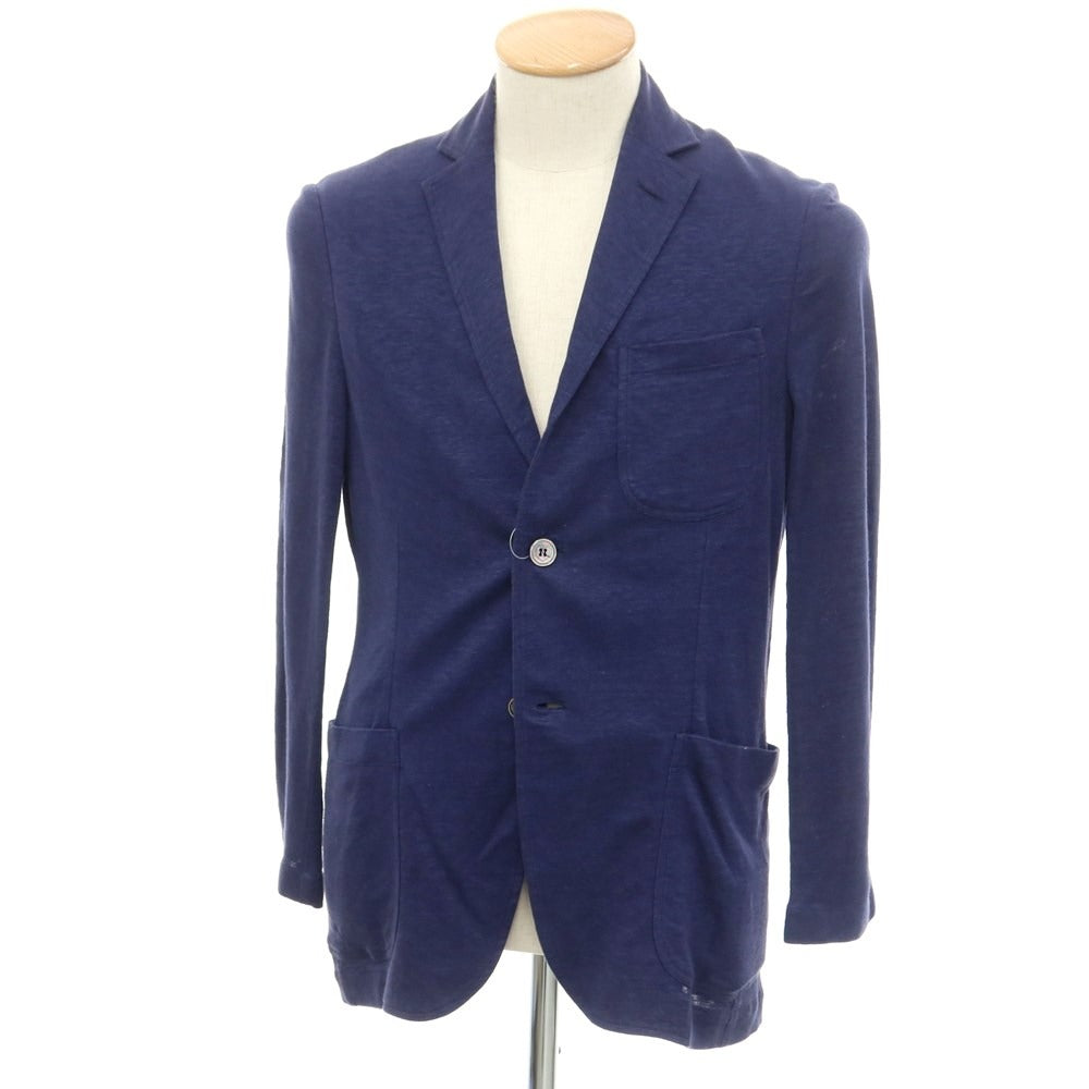 [Used] CRUCIANI Linen Unconstructed Casual Jacket Purple Navy [44] [Condition Rank B] ​​[Men&