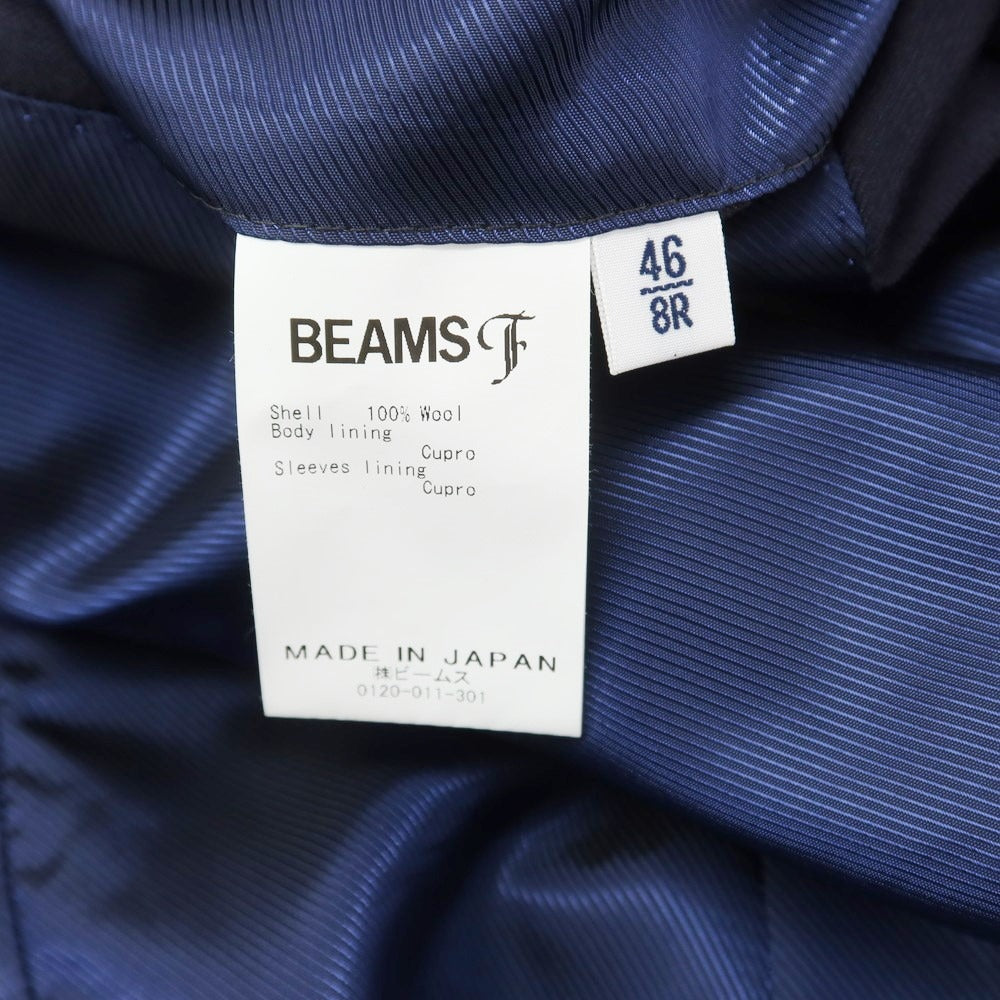 【中古】ビームスエフ BEAMS F ウール 3つボタンスーツ ネイビー【 46 】【 状態ランクB 】【 メンズ 】