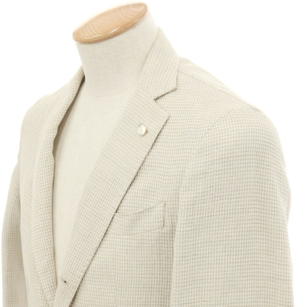 [Used] Finamore Linen Cotton 3B Casual Jacket Sand Beige [42] [Condition Rank C] [Men&