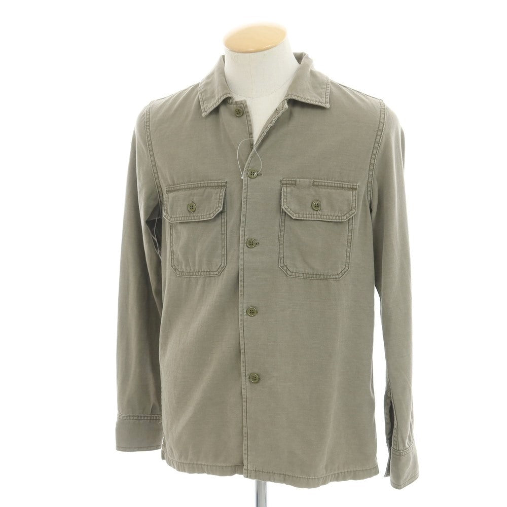 [Used] REMI RELIEF Cotton Work Shirt Khaki [S] [Condition Rank B] ​​[Men&