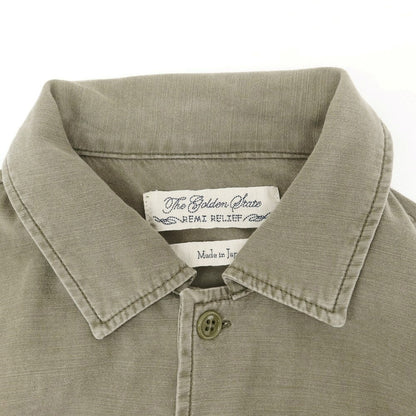 [Used] REMI RELIEF Cotton Work Shirt Khaki [S] [Condition Rank B] ​​[Men&