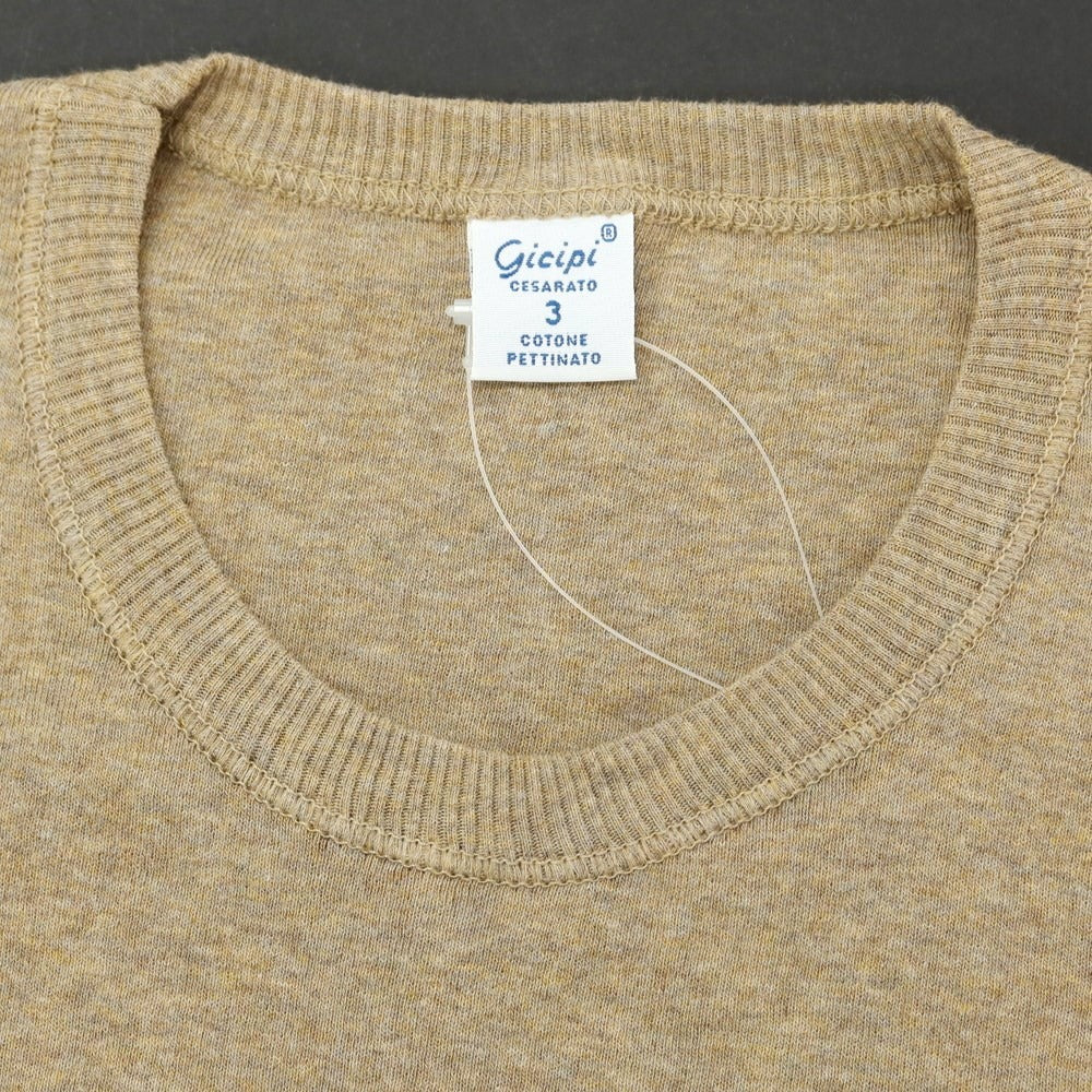 [Used] GICIPI Cotton Crew Neck Pullover Knit Beige x Gray [Size 3] [BEI] [S/S] [Condition Rank B] ​​[Men&