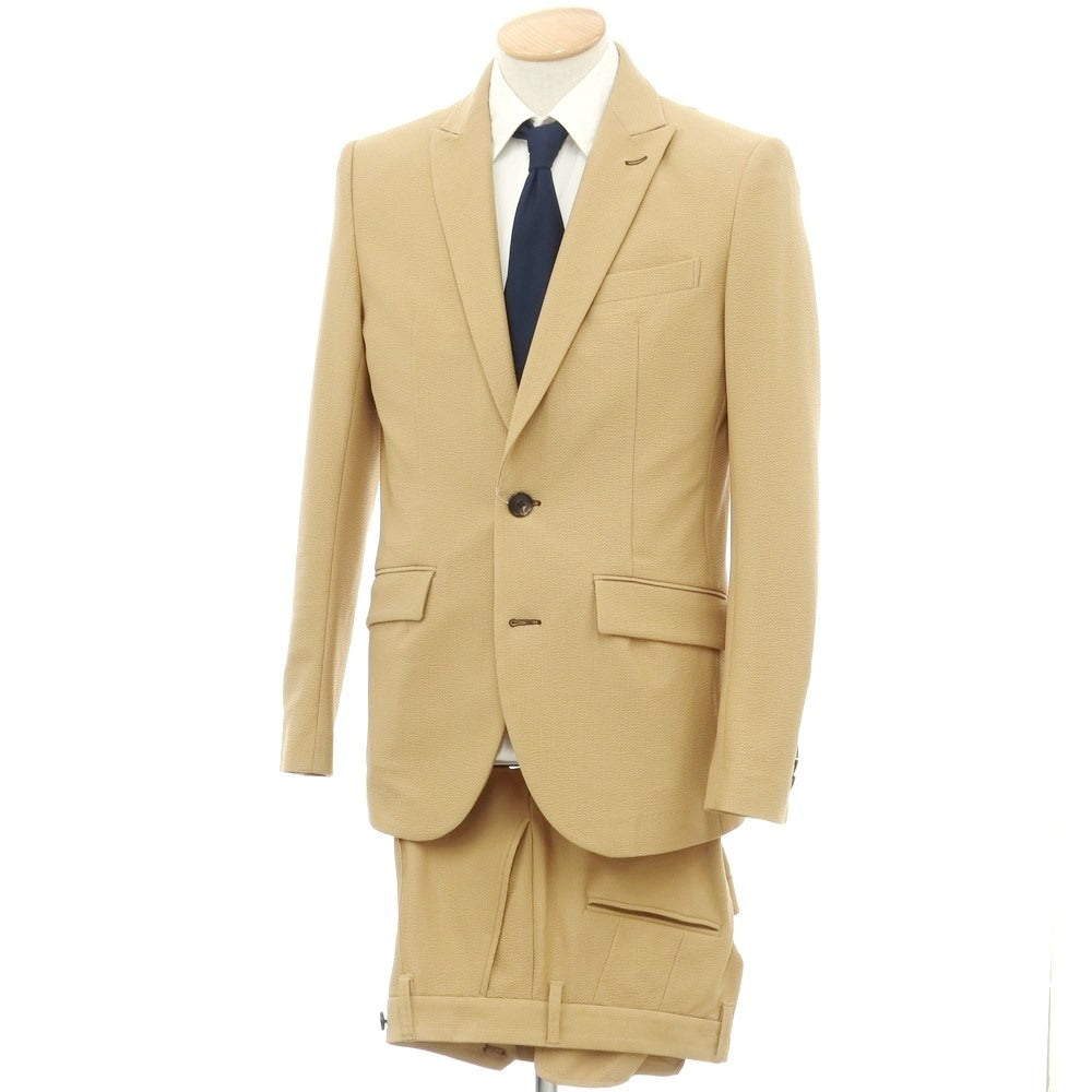 [Used] 1piu1uguale3 Stretch polyester 2-button suit Yellow ocher [IV/V (S/M)] [Condition rank A] [Men&