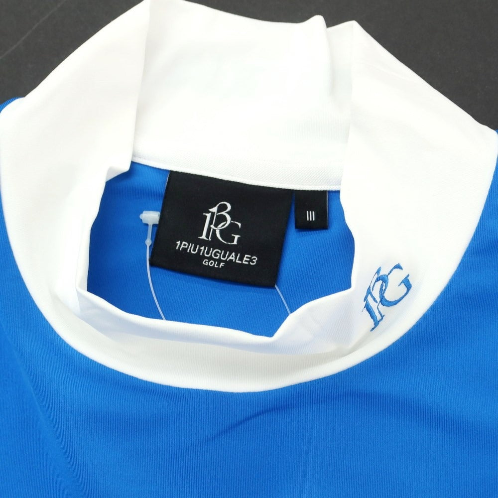 【中古】ウノピュウノウグァーレトレ 1piu1uguale3 GOLF ポリエステル モックネック 半袖Ｔシャツ ブルーxホワイト【サイズIII（S）】【BLU】【S/S】【状態ランクB】【メンズ】【759291】
[APD]