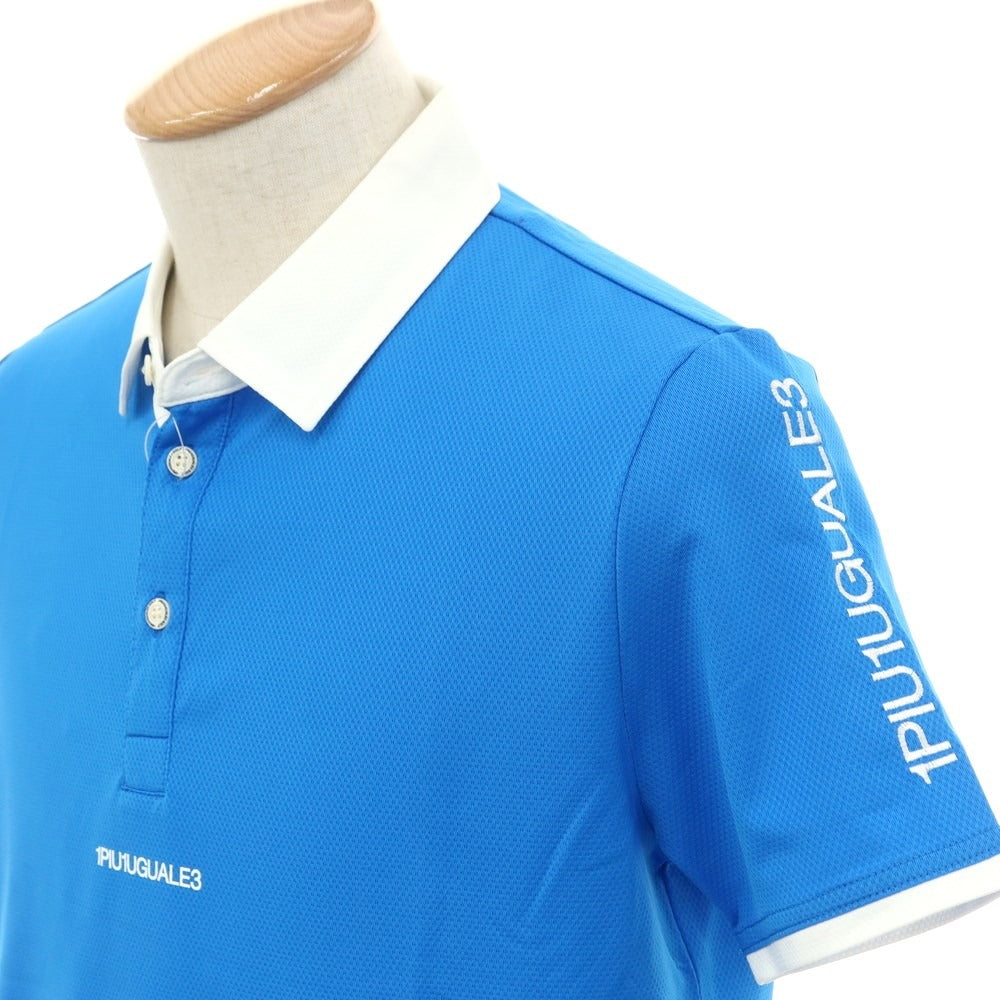 [Used] 1piu1uguale3 GOLF Polyester Short Sleeve Polo Shirt Blue x White [Size III (S)] [BLU] [S/S] [Condition Rank A] [Men&