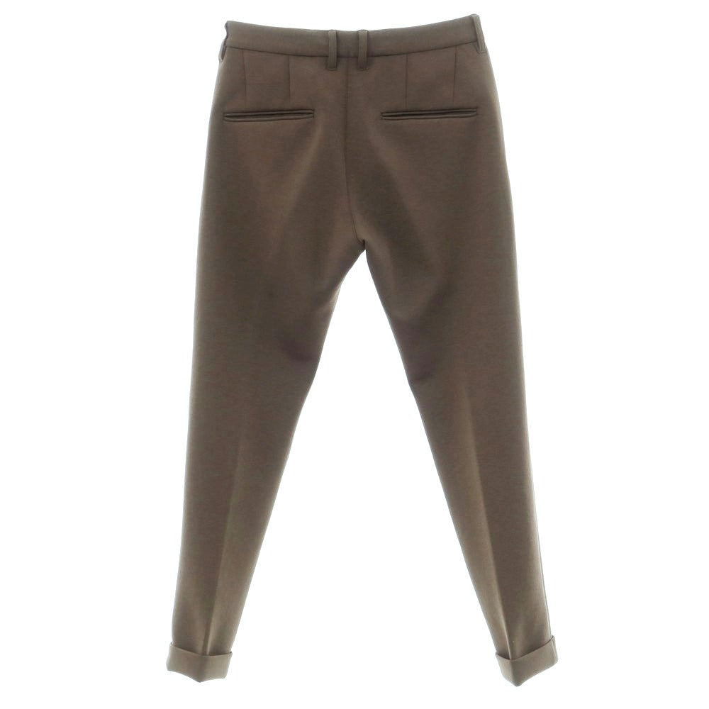 [Used] 1piu1uguale3 Polyester jersey casual slacks pants, dark khaki [III (S)] [Condition rank A] [Men&