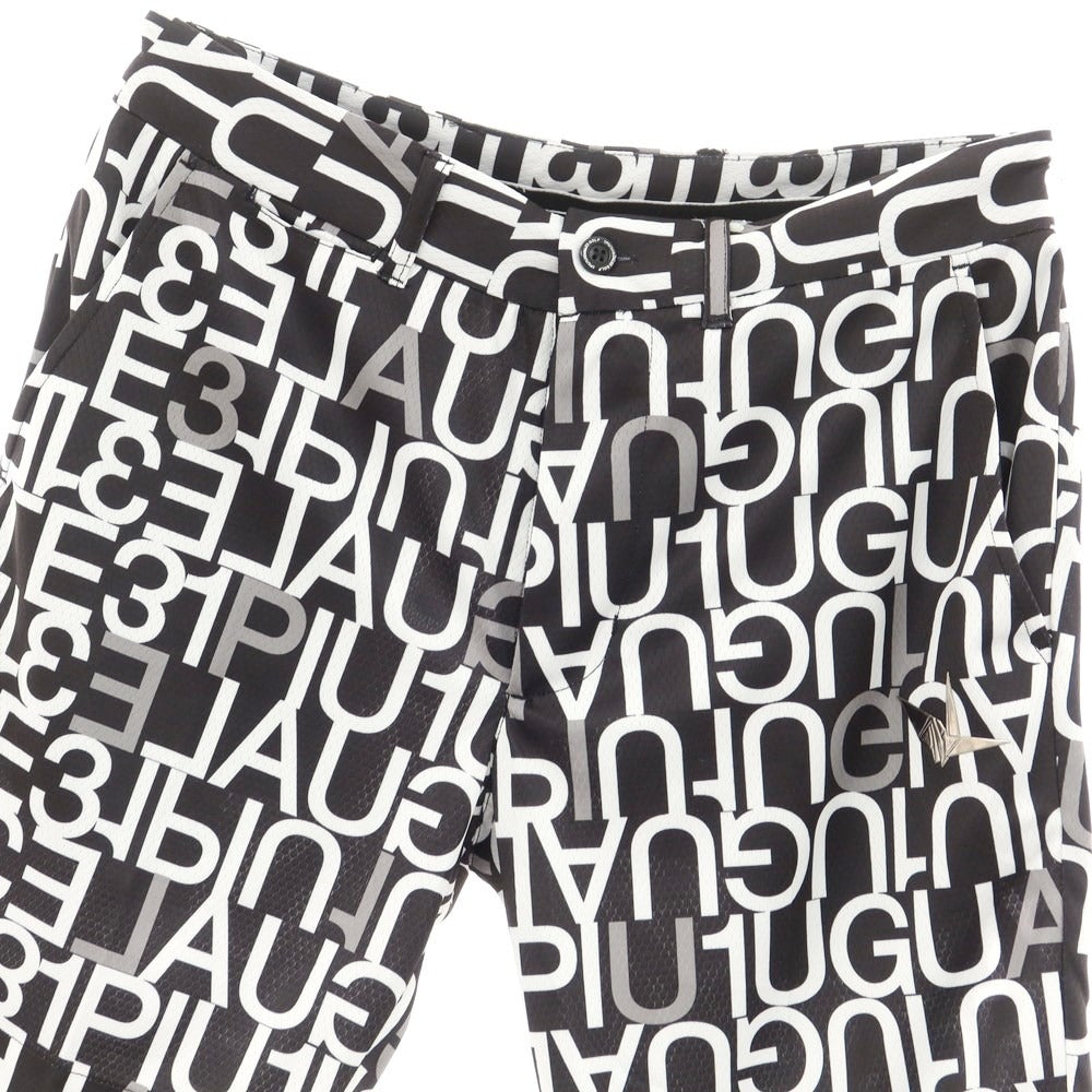 [Used] 1piu1uguale3 GOLF Stretch Polyester Shorts Black x White [III (S)] [Condition Rank A] [Men&