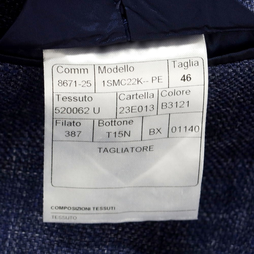 [Used] TAGLIATORE Linen wool 2B casual jacket, light navy [46] [Condition rank B] ​​[Men&