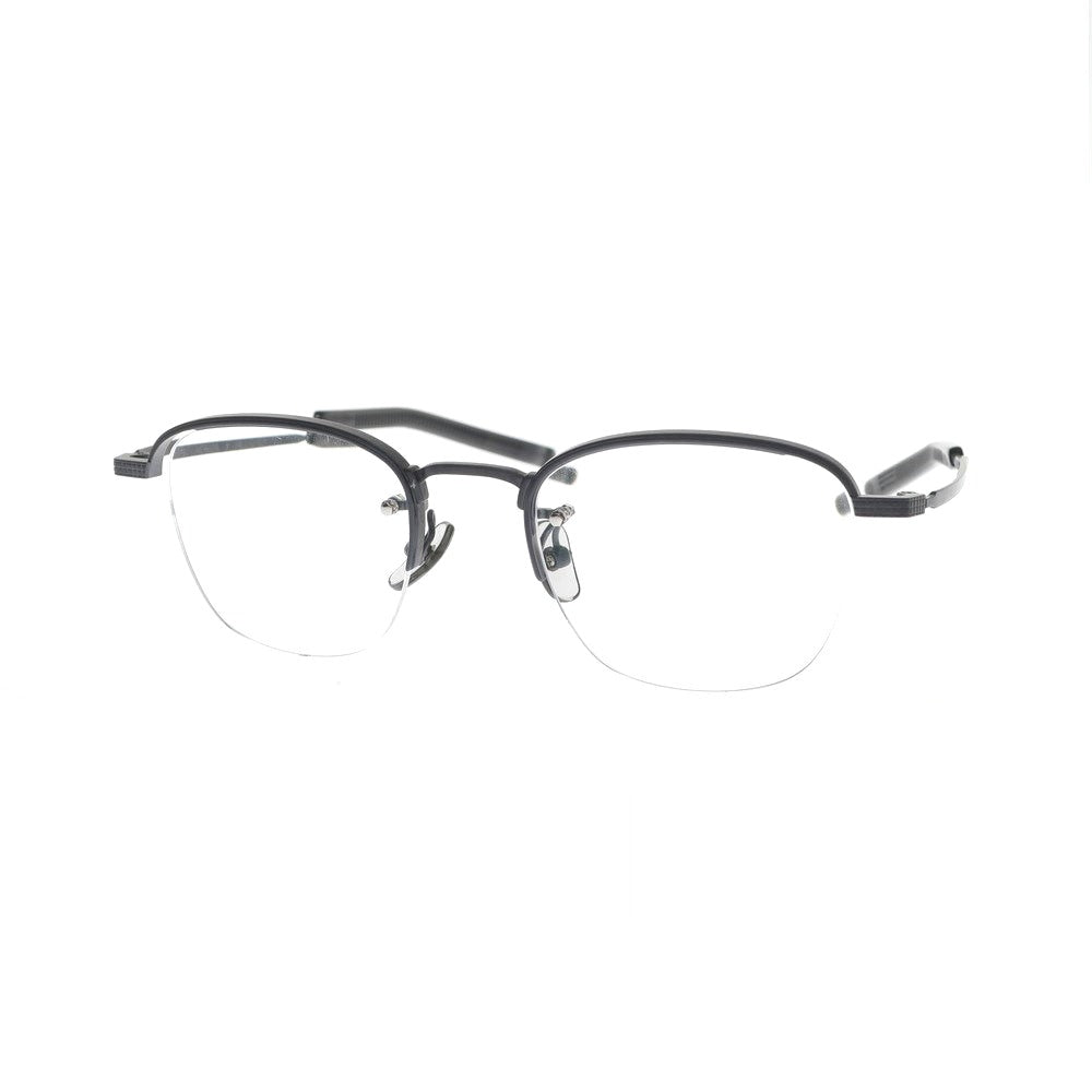 [Used] Four Nines 999.9 O-50T Titanium Half Rim Glasses Gunmetal [48□21] [Condition Rank B] ​​[Men&