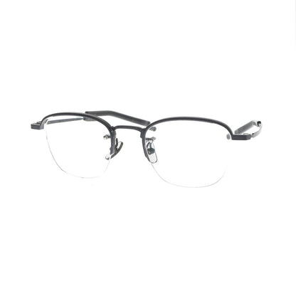 [Used] Four Nines 999.9 O-50T Titanium Half Rim Glasses Gunmetal [48□21] [Condition Rank B] ​​[Men&