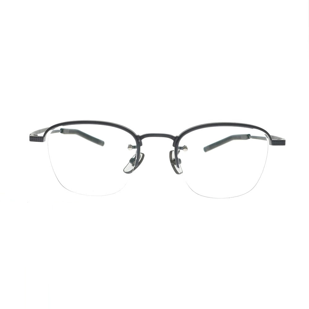 [Used] Four Nines 999.9 O-50T Titanium Half Rim Glasses Gunmetal [48□21] [Condition Rank B] ​​[Men&