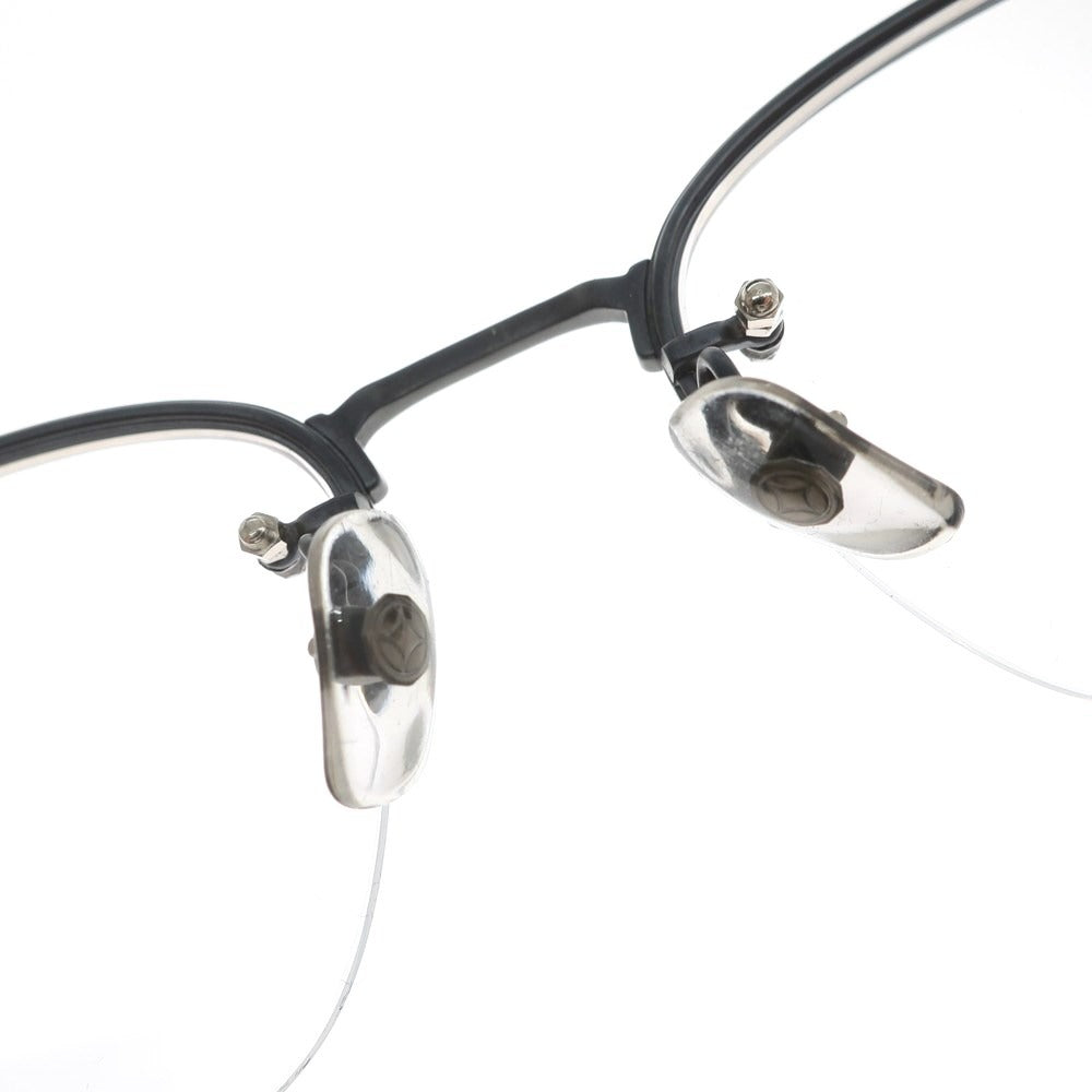 [Used] Four Nines 999.9 O-50T Titanium Half Rim Glasses Gunmetal [48□21] [Condition Rank B] ​​[Men&