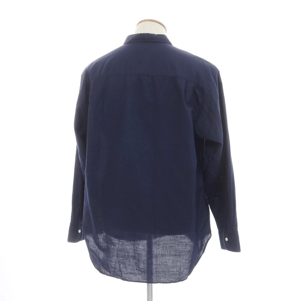 [Used] John Smedley Cotton Linen Pullover Shirt Navy [2 (M)] [Condition Rank B] ​​[Men&