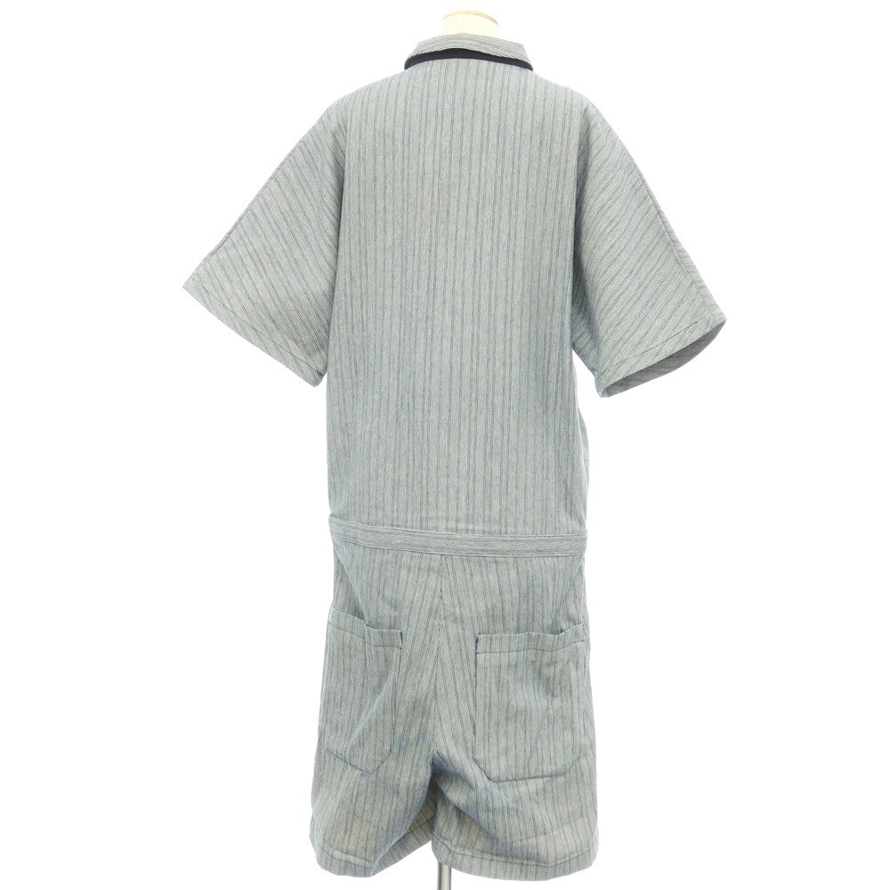 [Used] SHAUN SAMSON Cotton All-in-One Jumpsuit Navy x White [S] [Condition Rank C] [Men&