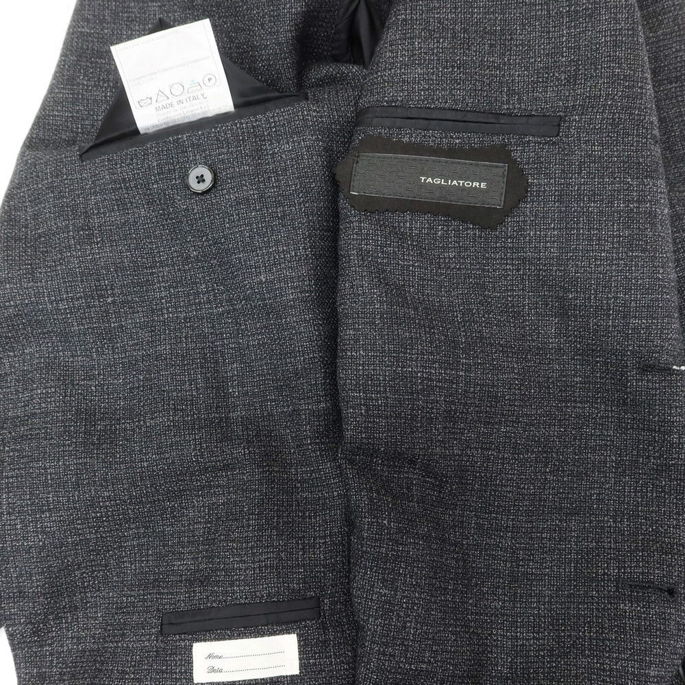 [Used] TAGLIATORE wool tailored jacket, black x grey [50] [Condition rank B] ​​[Men&