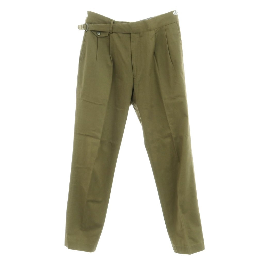 [Used] GERMANO Stretch Cotton Casual Slacks Pants Olive Green [48] [Condition Rank B] ​​[Men&