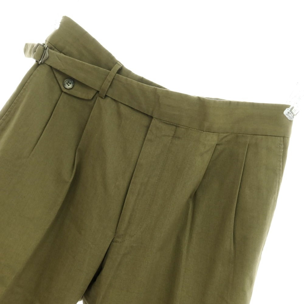 [Used] GERMANO Stretch Cotton Casual Slacks Pants Olive Green [48] [Condition Rank B] ​​[Men&