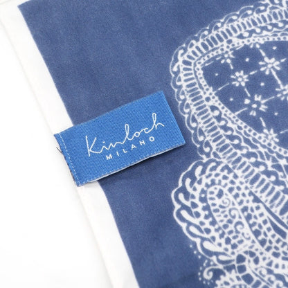 [Used] Kinloch Cotton Pocket Square Handkerchief Navy x White [Condition Rank A] [Men&