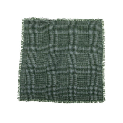 [Used] HOLLIDAY &amp;amp; BROWN wool check pocket square, green x light purple [Condition Rank A] [Men&