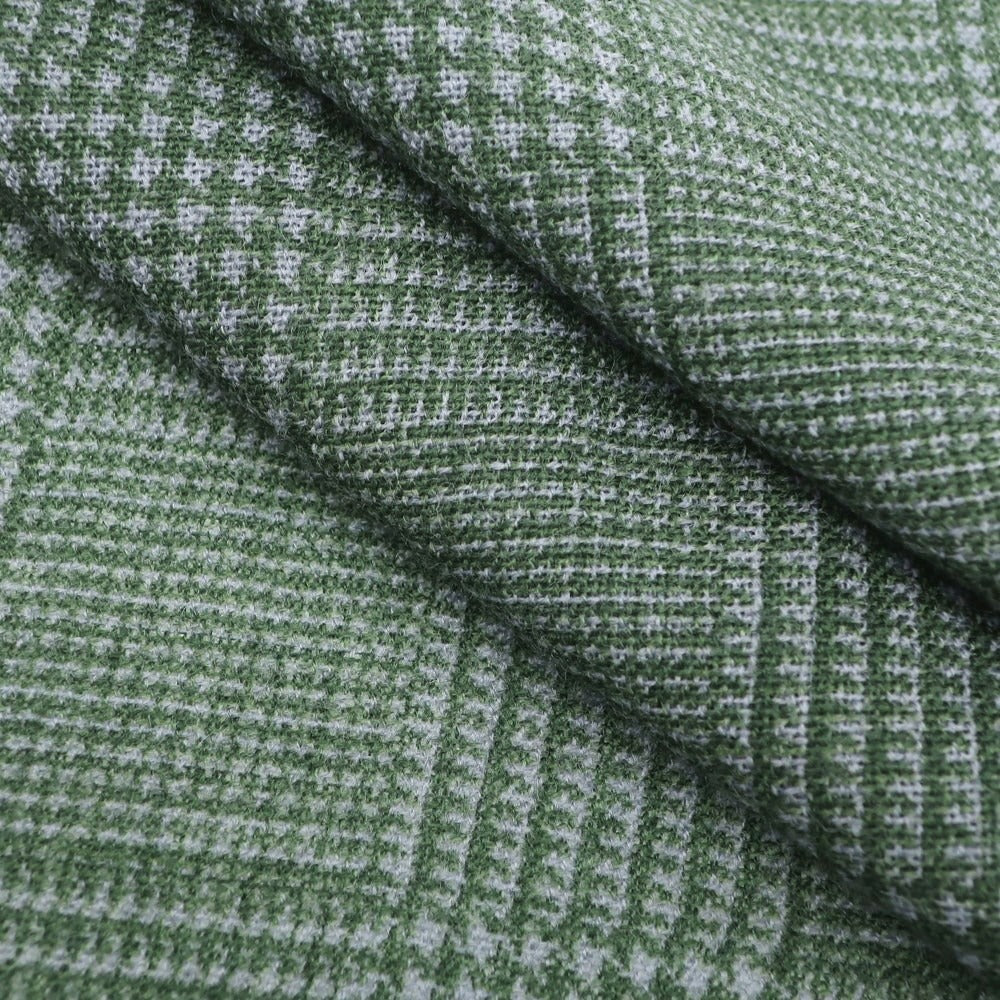 [Used] HOLLIDAY &amp;amp; BROWN wool check pocket square, green x light purple [Condition Rank A] [Men&