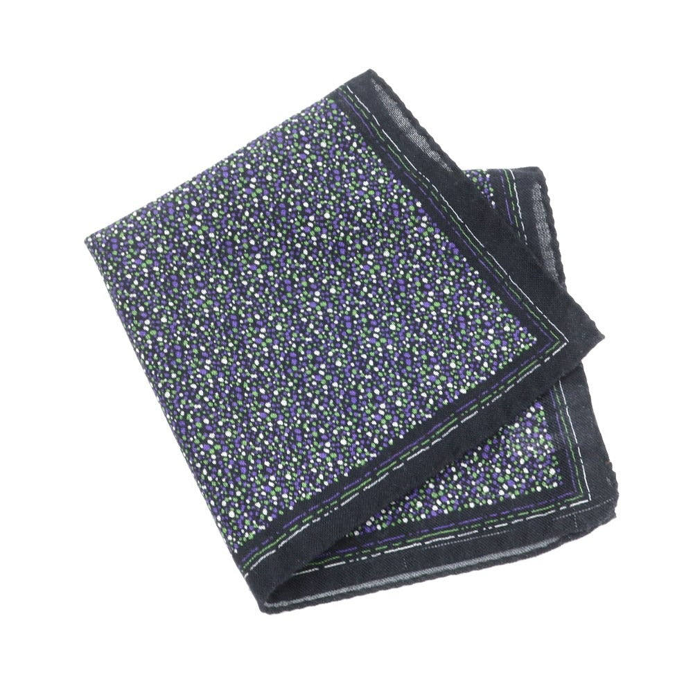 [Used] RODA Wool Silk Pocket Square Black x Purple [Condition Rank B] ​​[Men&