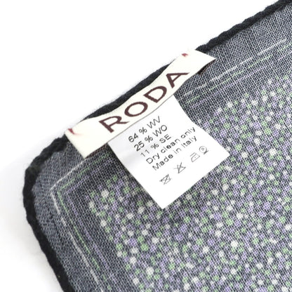 [Used] RODA Wool Silk Pocket Square Black x Purple [Condition Rank B] ​​[Men&